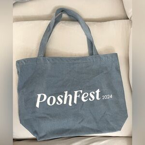 Poshmark PoshFest 2024 Denim Blue Tote Bag